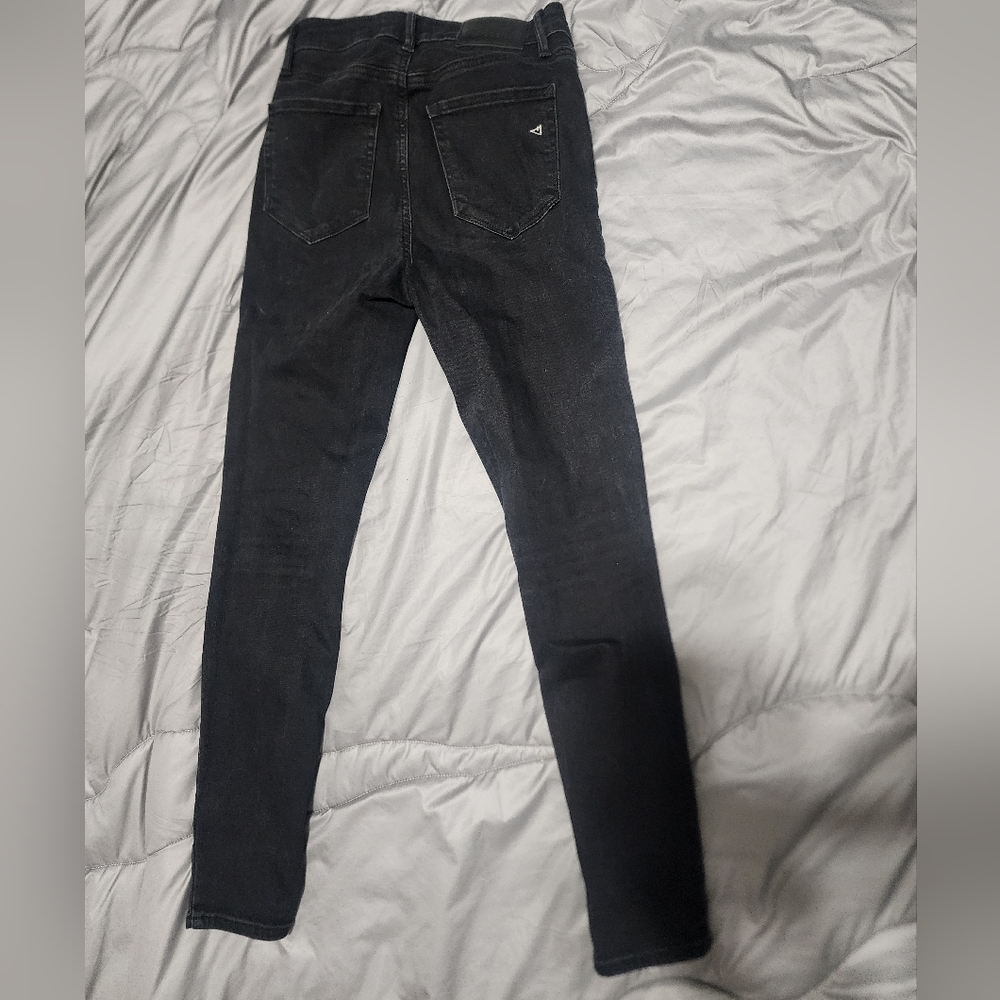 Hidden black skinny jeans. Button fly. EUC. Women's 26×28